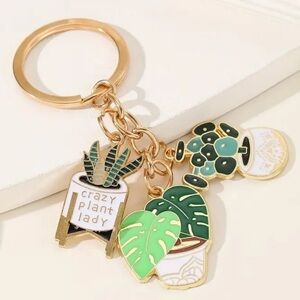 Crazy Plant Lady Keychain
